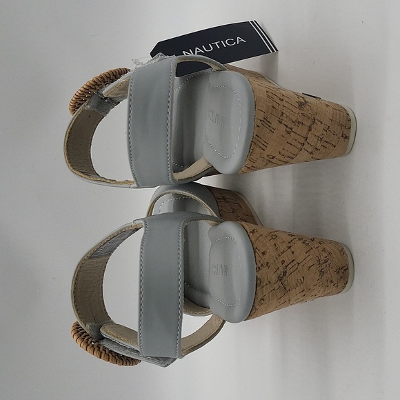 1432- Nautica Wedges Cork Platform Sandals Size 7 NWT - Picture 7 of 14